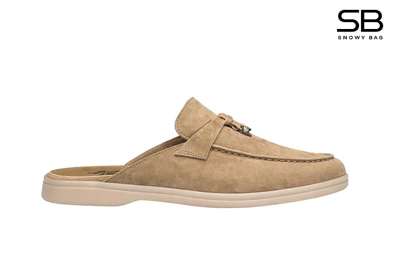 Giày Loro Piana Charms Walk Babouche Loafer Màu Nâu sang trọng