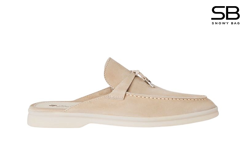 Giày Loro Piana Charms Walk Babouche Loafer Cream màu kem sang trọng