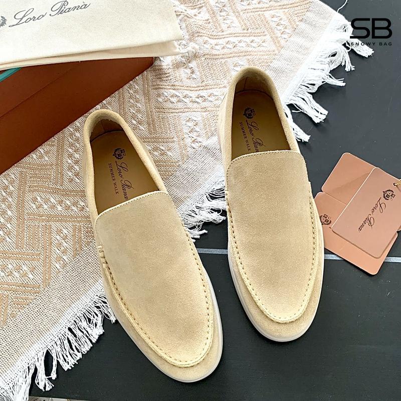 Giày Loro Piana Summer Walk Loafer Light Petal Màu Be