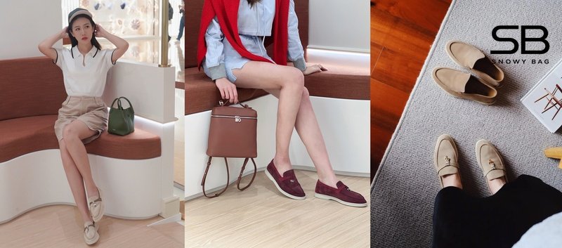 Phối giày Loro Piana với quần short