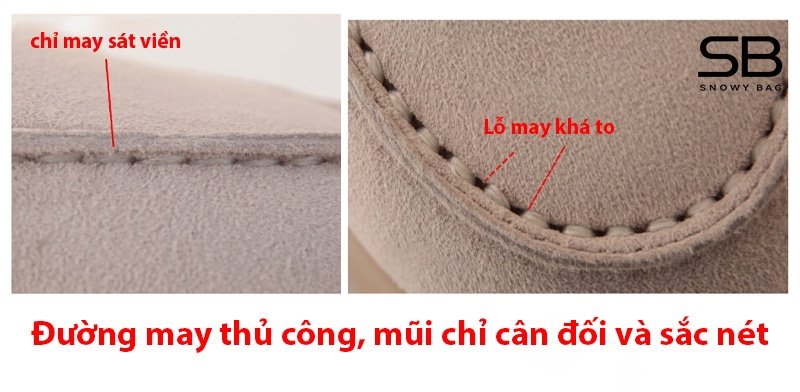 Chi tiết đường may của giày Loro Piana