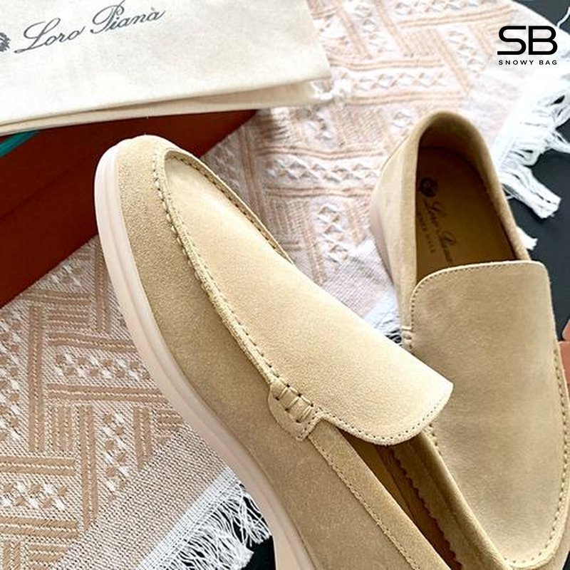 Giày Loro Piana Summer Walk Loafer Light Petal Màu Be