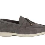 Giày Loro Piana Summer Walk Charm Loafer Grey sang trọng và tinh tế