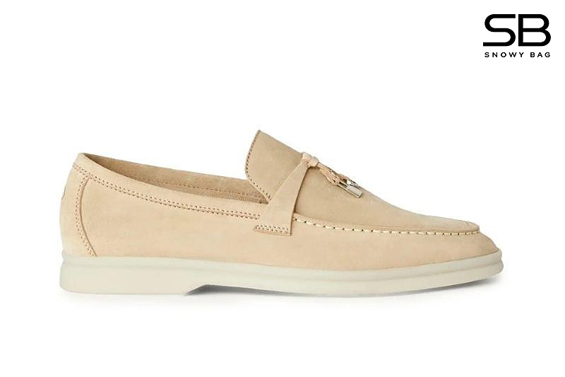 Giày Loro Piana Summer Walk Charm Loafer Light Petal Màu Be sang trọng