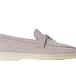 Giày Loro Piana Summer Walk Charm Loafer Pearl Grey Xám sang trọng