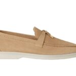 Giày Loro Piana Summer Walk Charm Loafer Sandstone Suede Nâu Nhạt sang trọng