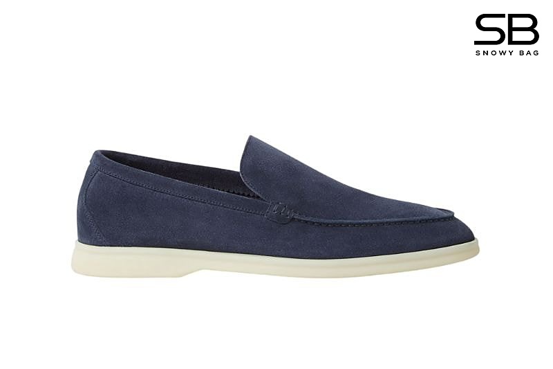 Giày Loro Piana Summer Walk Dark Deep Sea Suede Xanh Dương Đậm sang trọng