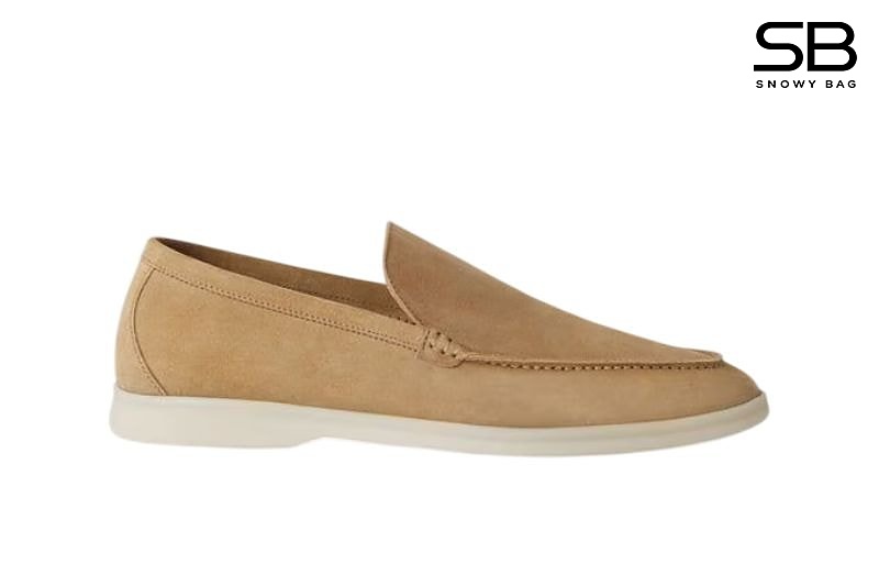 Giày Loro Piana Summer Walk Light Wood Smoke Suede Nâu Nhạt sang trọng