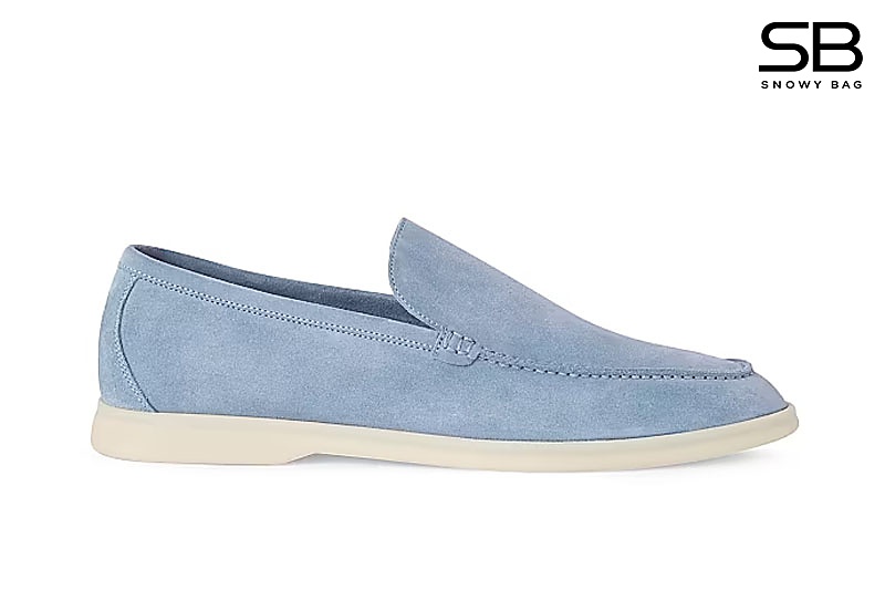 Giày Loro Piana Summer Walk Loafer Light Blue Xanh Dương sang trọng