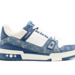 Giày Louis Vuitton Trainer Monogram Denim White Blue sang trọng và đẳng cấp