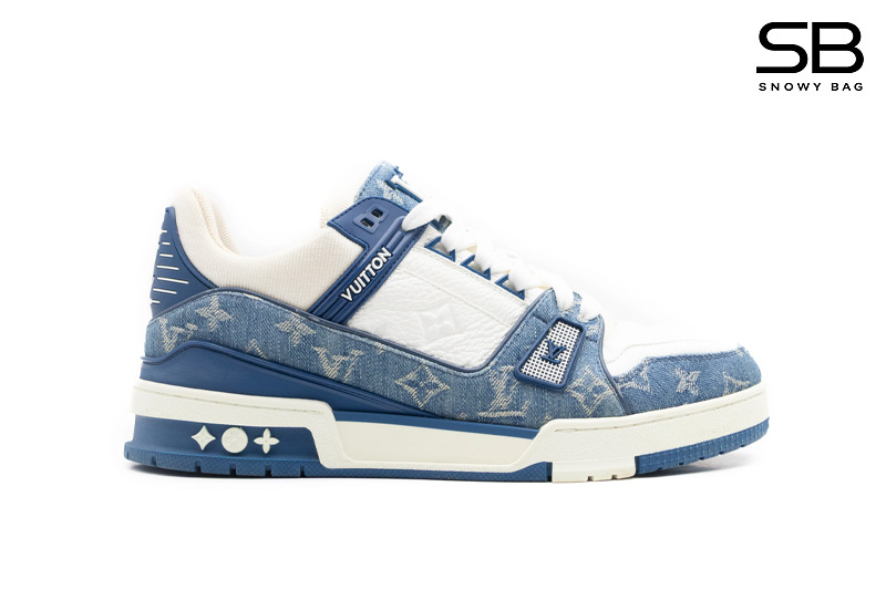Giày Louis Vuitton Trainer Monogram Denim White Blue sang trọng và đẳng cấp