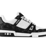 Giày Louis Vuitton Trainer White Black Trắng Đen, phong cách thời thượng.