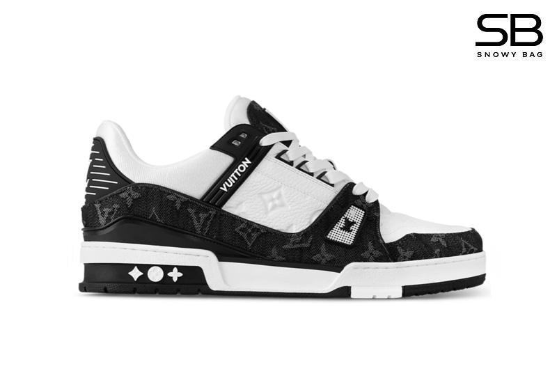 Giày Louis Vuitton Trainer White Black Trắng Đen, phong cách thời thượng.