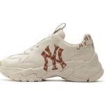 Giày MLB Big Ball Chunky Classic Monogram NY Trắng Nâu đẹp và thời thượng.
