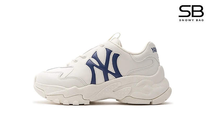 Giày MLB Big Ball Chunky New York Yankees Window Trắng Xanh thời trang