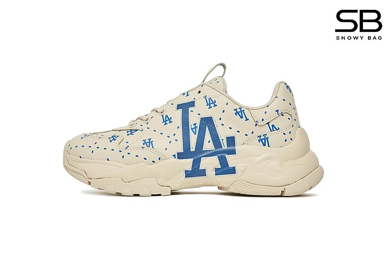 Giày MLB Big Ball Chunky Saffiano Diamond Monogram LA Dodgers sang trọng