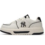 Giày MLB Chunky Liner Basic SL New York Yankees White Trắng Đen sang trọng