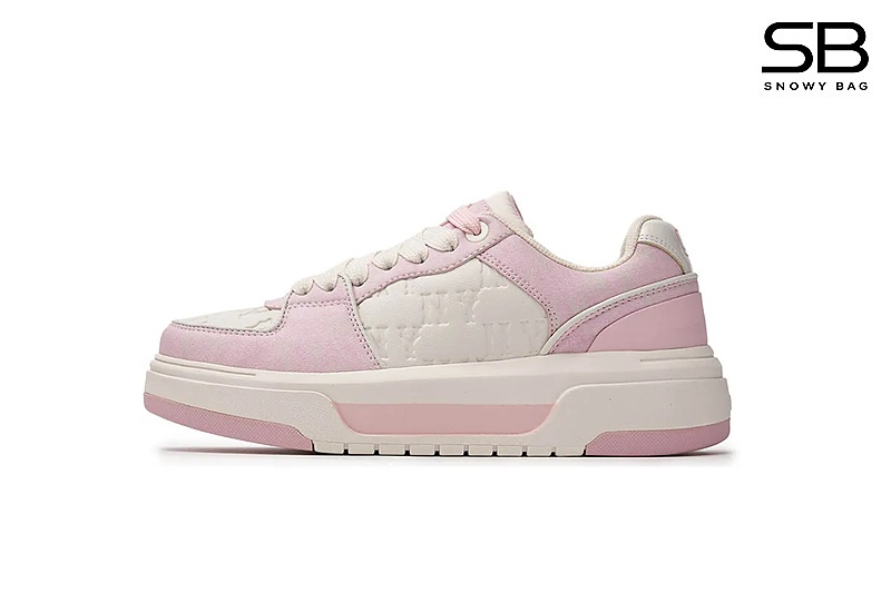 Giày MLB Chunky Liner Classic Monogram NY White Pink sang trọng