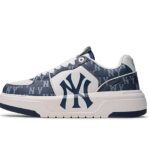 Giày MLB Chunky Liner Denim Classic Mono New York Yankees Navy Xanh Dương sang trọng
