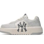 Giày MLB Chunky Liner Denim Classic Mono New York Yankees Xám Trắng đẹp mắt