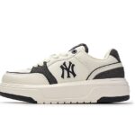 Giày MLB Chunky Liner Denim Pocket NY màu trắng đen sang trọng