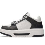 Giày MLB Chunky Liner Mid Classic Monogram NY Đen Trắng, phong cách thời thượng.