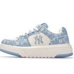 Giày MLB Chunky Liner SL Denim Monogram NY Màu Xanh Dương sang trọng