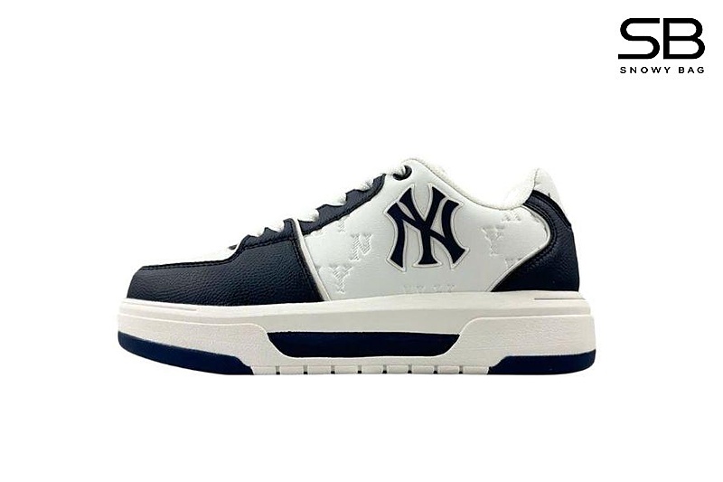 Giày MLB Chunky Liner SL Monogram NY Màu Trắng Xanh Dương thời trang