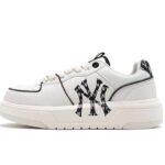 Giày MLB Liner Low Classic Monogram New York Yankees White Trắng sang trọng