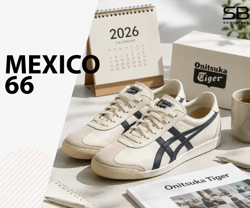 Mẫu giày Onitsuka Mexico 66 trắng sọc đen