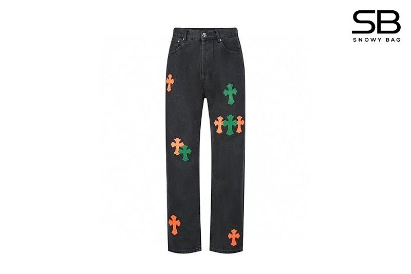 Quần Jean Chrome Hearts Black Orange Green Jeans Đen đẹp mắt
