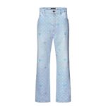 Quần LV Tyler Monogram Denim Trousers Màu Xanh Indigo sang trọng
