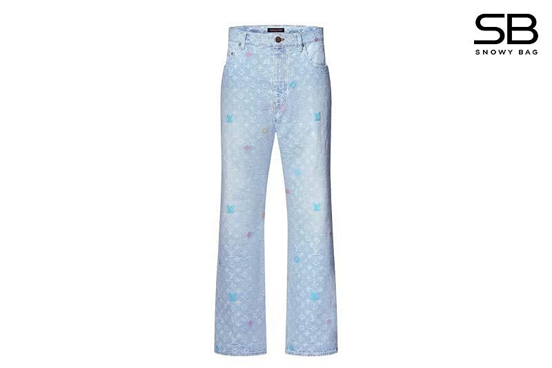 Quần LV Tyler Monogram Denim Trousers Màu Xanh Indigo sang trọng