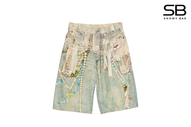 Quần Short Acne Studios Goth Blue Denim Shorts thời trang cá tính