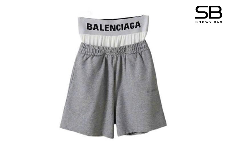Quần Short Balenciaga Boxershorts in Grey Cotton màu xám sang trọng