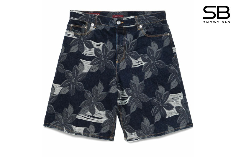 Quần Short Gucci Men’s Blue Jacquard Denim Màu Xanh sang trọng và thời thượng