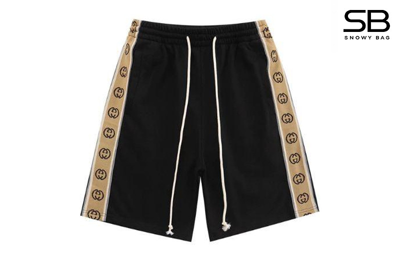 Quần Short Thun Gucci Màu Đen thời trang nam cao cấp