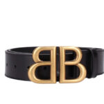 Thắt Lưng Balenciaga BB Monaco Belt In Black Calfskin Gold Buckle sang trọng