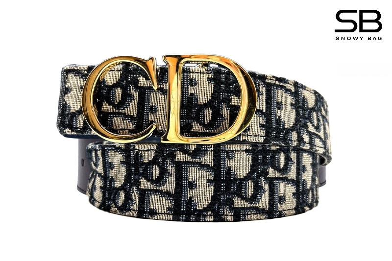 Thắt Lưng Dior Reversible Belt Gold CD Buckle 4CM sang trọng