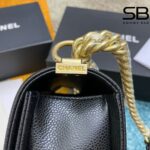 Túi Chanel Le Boy Medium Black Caviar GHW 25CM Màu Đen sang trọng
