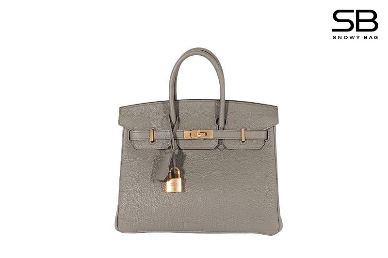 Túi Hermes Birkin 25 Gris Alphate Togo GHW Xám Da Nhập Khâu Tay sang trọng
