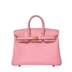 Túi Hermes Birkin 25 Sakura Togo GHW Hồng Da Nhập Khâu Tay sang trọng