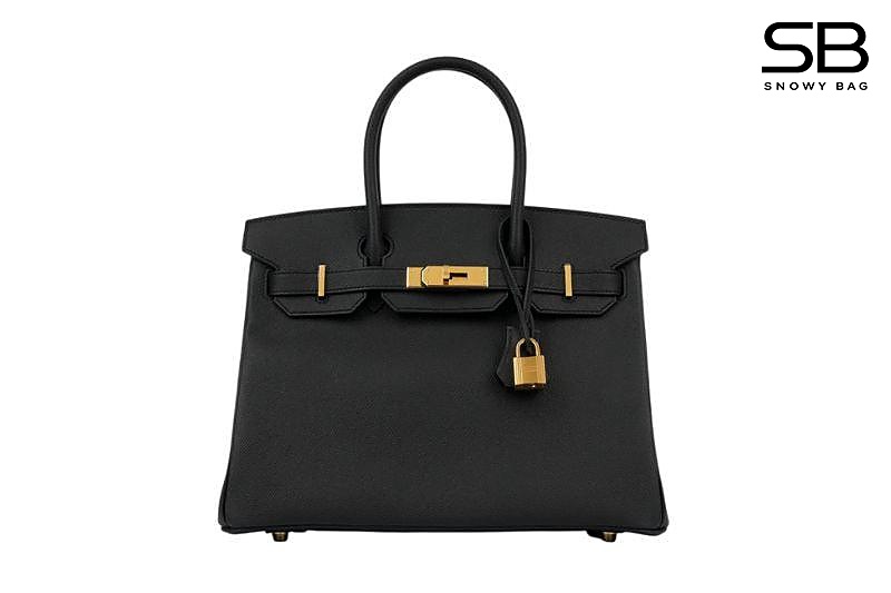 Túi Hermes Birkin 30 Noir Black Epsom GHW Đen Da Nhập Khâu Tay sang trọng
