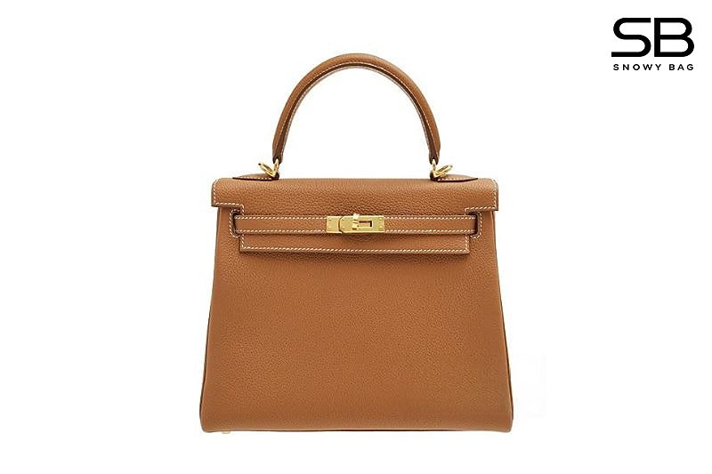 Túi Hermes Kelly 25 Gold Togo GHW Màu Nâu sang trọng