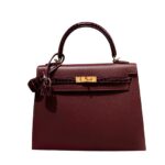 Túi Hermes Kelly 25 Touch Shiny Crocodile In Rouge H With GHW sang trọng.