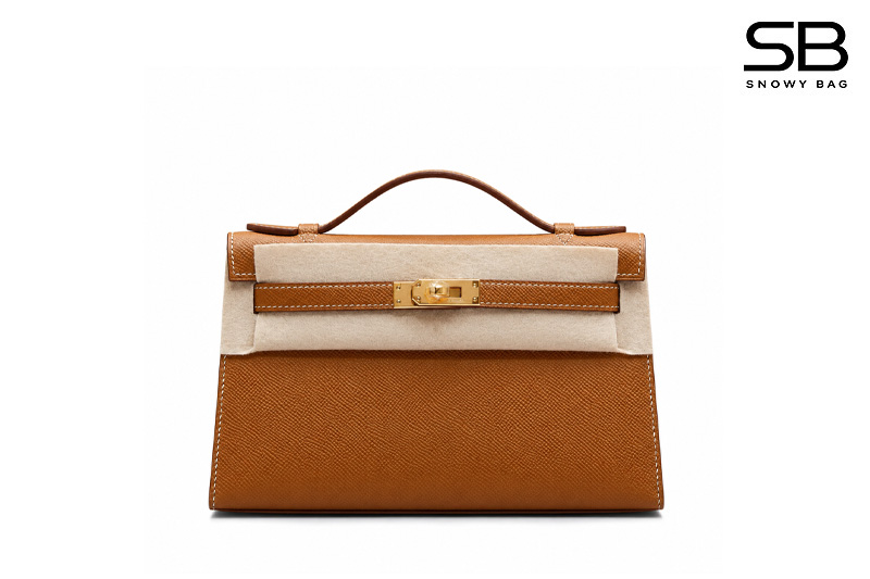 Túi Hermes Kelly Pochette 22 Gold Epsom GHW sang trọng và đẳng cấp