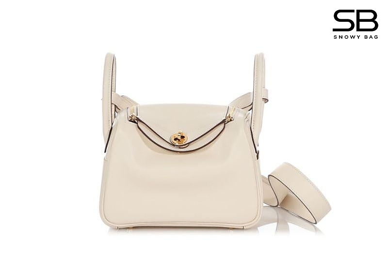 Túi Hermes Lindy 19 Nata Clement GHW màu kem da nhập khâu tay