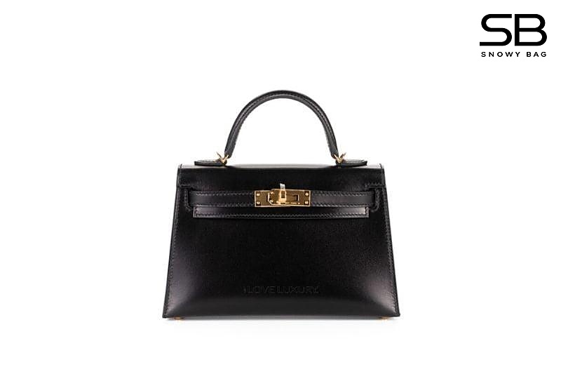 Túi Hermes Mini Kelly II 20 Noir Box Black GHW Khâu Tay sang trọng