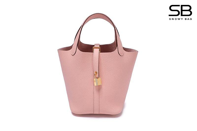 Túi Hermes Picotin 18 Sakura Pink TC Leather GHW Hồng Da Nhập đẹp mắt