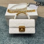 Túi Medium Dior Ange Bag White Macrocannage Lambskin Trắng sang trọng